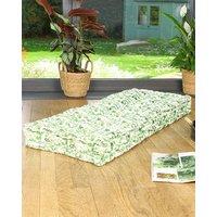 Dibor Vintage Green Leaf Print Cotton Indoor Hallway Furniture Bench Seat Pad Cushion L112cm x W44cm | Size: Large