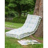 Dibor Vintage Style Blue Striped Indoor Hallway Furniture Bench Pad Cushion L105cm x W42cm | Size: Large