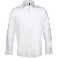 Premier Men's Supreme Poplin Formal Shirt in White | Size: 17.5 in