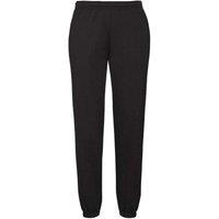 Fruit of the Loom Men's Premium 70 30 Elasticated Jog Pants Jogging Bottoms in Black | Size: 3XL