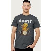 Sooty Men's World Tour Drums T-Shirt in Dark Grey | Size: XL