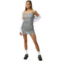 Cutie London Women's Check Pinafore Dress in Light Green | Size: 10