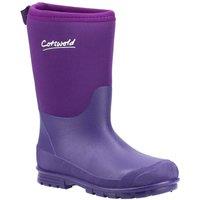 Cotswold Girl's 'Hilly' Wellington Boots in Purple | Size: Infant 11