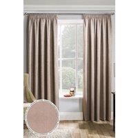 Enhanced Living 'Matrix' Latte - Tape Top Thermal Noise Reducing Dim Out Curtains - Pair in Natural | Size: 229 cm width x 183 cm drop