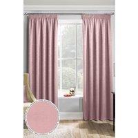 Enhanced Living 'Matrix' Blush - Tape Top Thermal Noise Reducing Dim Out Curtains - Pair in Pink | Size: 229 cm width x 229 cm drop
