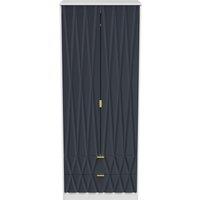 Ready Assembled 2 U Dallas 2 Door 2 Drawer Wardrobe (Ready Assembled) in Dark Blue