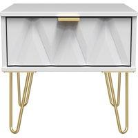 Ready Assembled 2 U Dallas 1 Drawer Bedside (Ready Assembled) in White