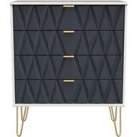 Ready Assembled 2 U Dallas 4 Drawer Chest (Ready Assembled) in Dark Blue