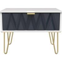 Ready Assembled 2 U Dallas 1 Drawer Wide Side Table (Ready Assembled) in Dark Blue