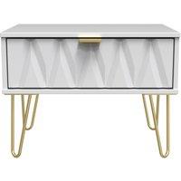 Ready Assembled 2 U Dallas 1 Drawer Wide Side Table (Ready Assembled) in White