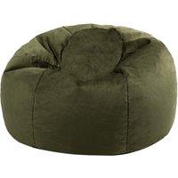 icon Kingston Classic Velvet Bean Bag Chair Ochre Yellow Bean Bags in Olive