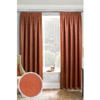 Enhanced Living 'Matrix' Orange - Tape Top Thermal Noise Reducing Dim Out Curtains - Pair | Size: 229 cm width x 183 cm drop