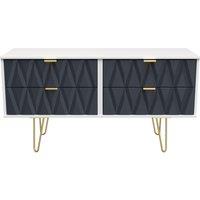 Ready Assembled 2 U Dallas 4 Drawer Bed Box (Ready Assembled) in Dark Blue