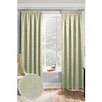 Enhanced Living 'Matrix' Green - Tape Top Thermal Noise Reducing Dim Out Curtains - Pair in Light Green | Size: 229 cm width x 137 cm drop