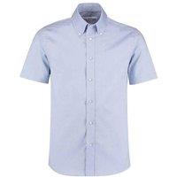 Kustom Kit Men's Premium Oxford Tailored Short-Sleeved Shirt in Light Blue | Size: 19.5 in