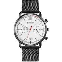 Skmei Men's Elegant Watch with Date Display & Luminous Hands in Black