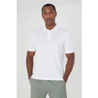 Brave Soul Men's Short Sleeve Polo Shirt in White | Size: Medium