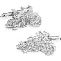 Charles William Men's Sports Motorbike Racing Novelty Cufflinks for Motocycle Enthusiast in Silver