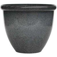 Primrose Flower Pot Round Plastic Plant Pot Planter in Grey 39cm
