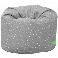 Bean Lazy Cotton Grey Stars Bean Bag Large Size