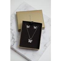 Cubic Zirconia Butterfly Set - Gift Boxed