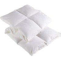 CHRISTY Feather & Down Anti-Dustmite Filled Bedding 13.5 Tog Duvet in White | Size: Single