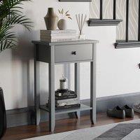 Home Discount Vida Designs Windsor 1 Drawer Console Table Side Table Hallway in Grey