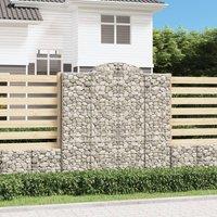 Arched Gabion Basket 200x30x200/220 cm Galvanised Iron