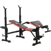 HOMCOM Multi-Function Adjustable Weight Training Bench Gym Fitness Lifting Bench in Black