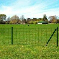 Berkfield Home Euro Fence Steel 10x1.0 m Green