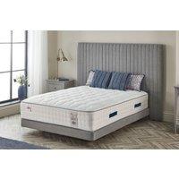 Somnior Temperature Control 28cm Pocket Spring Mattress Medium Feel Wool & Silk in White | Size: Double
