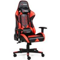 GTForce Pro ST Reclining Sports Racing Office Desk Faux Leather Gaming Chair in Red