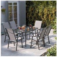 6 Seater Outdoor Garden Dining Table and Chairs Set