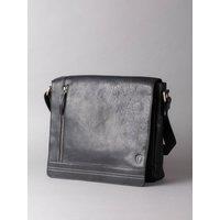 Lakeland Leather 'Keswick' Large Leather Messenger Bag in Black