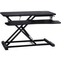 VonHaus Height Adjustable Black Standing Desk Converter with Keyboard Shelf