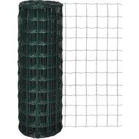 Berkfield Home Euro Fence Steel 25x1.2 m Green