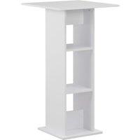 Berkfield Home Bar Table White 60x60x110 cm | Size: 60 x 60 x 110 cm