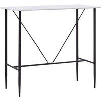 Berkfield Home Bar Table White 120x60x110 cm MDF | Size: 120 x 60 x 110 cm