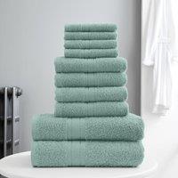 Luxury 100% Cotton 10 Piece Super Soft Bathroom Towel Bale Set