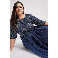 Yours Women's Maxi Dress in Blue | Size: 16