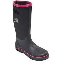 Woodland Women's Pull On Plain Design Wellington Boots in Black | Size: 4
