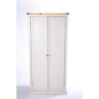 Cabinet Bits Loreo 2 Door Wardrobe Chrome Knob in Light Grey