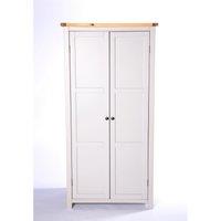 Cabinet Bits Argenta 2 Door Wardrobe Brass Knob in Light Grey
