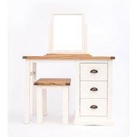 Cabinet Bits Cosenza 3 Drawer Dressing Table Set Brass Cup Handle in Off-White