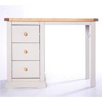 Cabinet Bits Loreo 3 Drawer Desk - Dressing Table Wood Knob in Light Grey