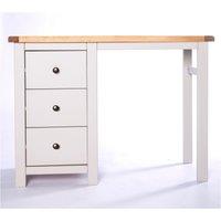 Cabinet Bits Argenta 3 Drawer Desk - Dressing Table Brass Knob in Light Grey