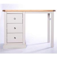 Cabinet Bits Loreo 3 Drawer Desk - Dressing Table Chrome Knob in Light Grey