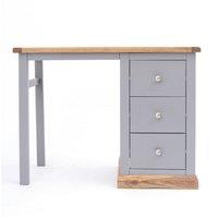 Cabinet Bits Biccari 3 Drawer Desk - Dressing Table Chrome Knob in Grey