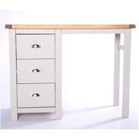 Cabinet Bits Argenta 3 Drawer Desk - Dressing Table Chrome Cup Handle in Light Grey