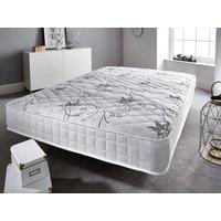 Somnior Sprung Memory Foam Premium Budget Mattress Medium to Medium Soft in White | Size: Double